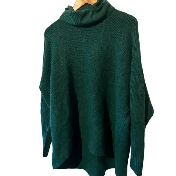 Vince Camuto Turtleneck Green knit sweater size large - Picture 2 of 7